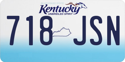 KY license plate 718JSN