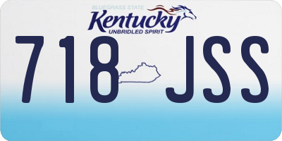 KY license plate 718JSS