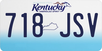 KY license plate 718JSV