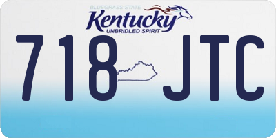 KY license plate 718JTC