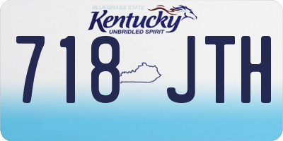 KY license plate 718JTH