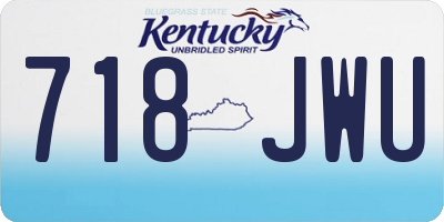 KY license plate 718JWU