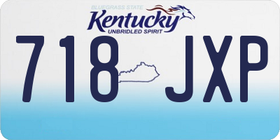 KY license plate 718JXP