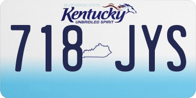 KY license plate 718JYS
