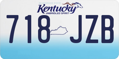 KY license plate 718JZB