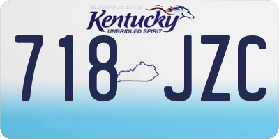 KY license plate 718JZC
