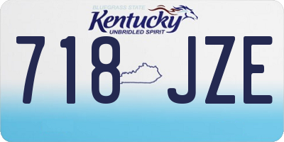 KY license plate 718JZE