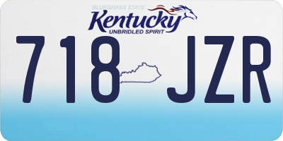 KY license plate 718JZR