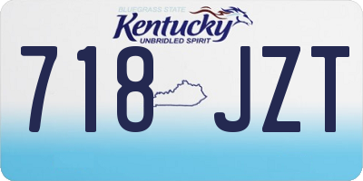KY license plate 718JZT