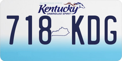 KY license plate 718KDG