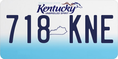 KY license plate 718KNE