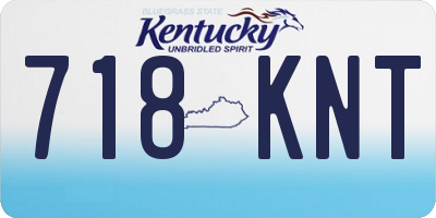 KY license plate 718KNT