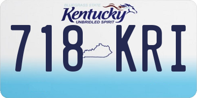 KY license plate 718KRI