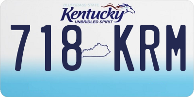 KY license plate 718KRM