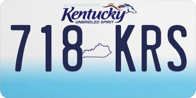 KY license plate 718KRS