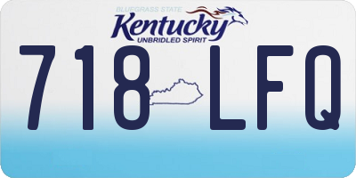KY license plate 718LFQ