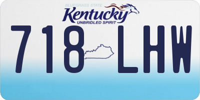 KY license plate 718LHW