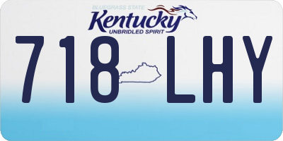 KY license plate 718LHY