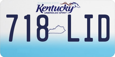 KY license plate 718LID
