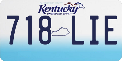KY license plate 718LIE