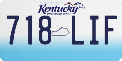 KY license plate 718LIF