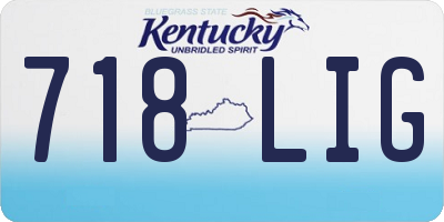 KY license plate 718LIG
