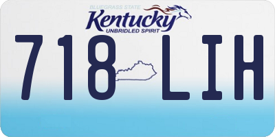 KY license plate 718LIH
