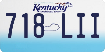 KY license plate 718LII
