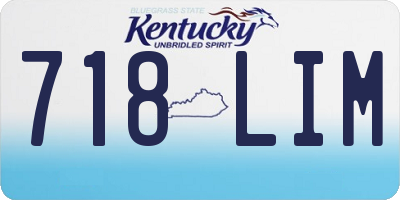 KY license plate 718LIM