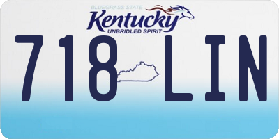 KY license plate 718LIN