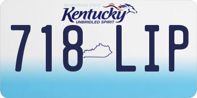 KY license plate 718LIP