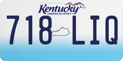 KY license plate 718LIQ