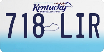 KY license plate 718LIR