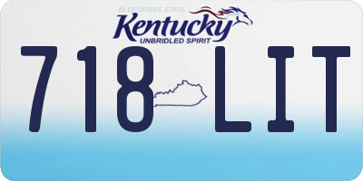 KY license plate 718LIT