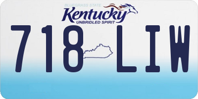KY license plate 718LIW