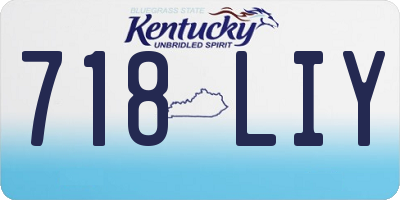 KY license plate 718LIY