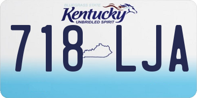 KY license plate 718LJA