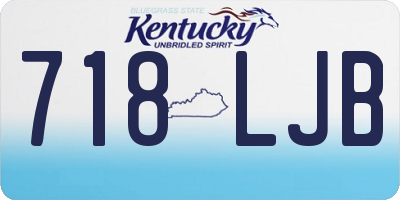 KY license plate 718LJB