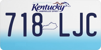 KY license plate 718LJC