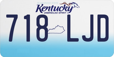 KY license plate 718LJD