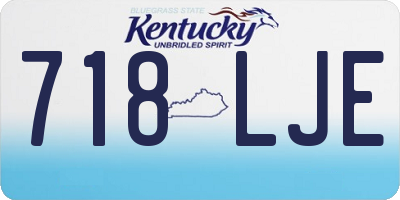 KY license plate 718LJE
