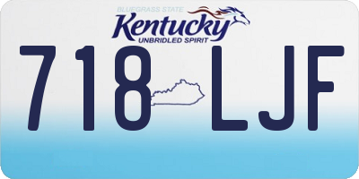KY license plate 718LJF
