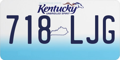 KY license plate 718LJG
