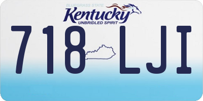 KY license plate 718LJI