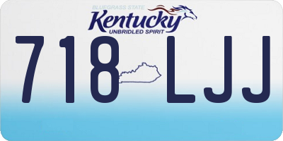KY license plate 718LJJ