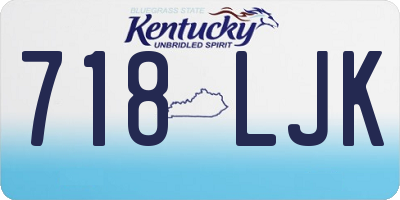 KY license plate 718LJK