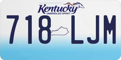 KY license plate 718LJM