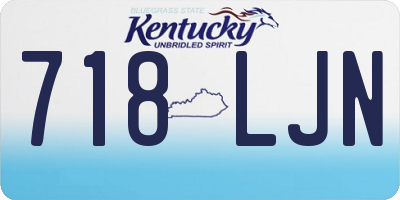 KY license plate 718LJN