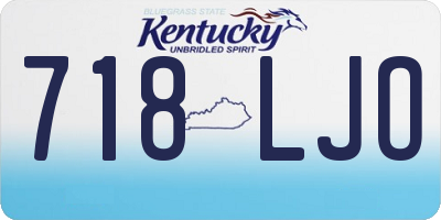 KY license plate 718LJO