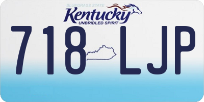 KY license plate 718LJP